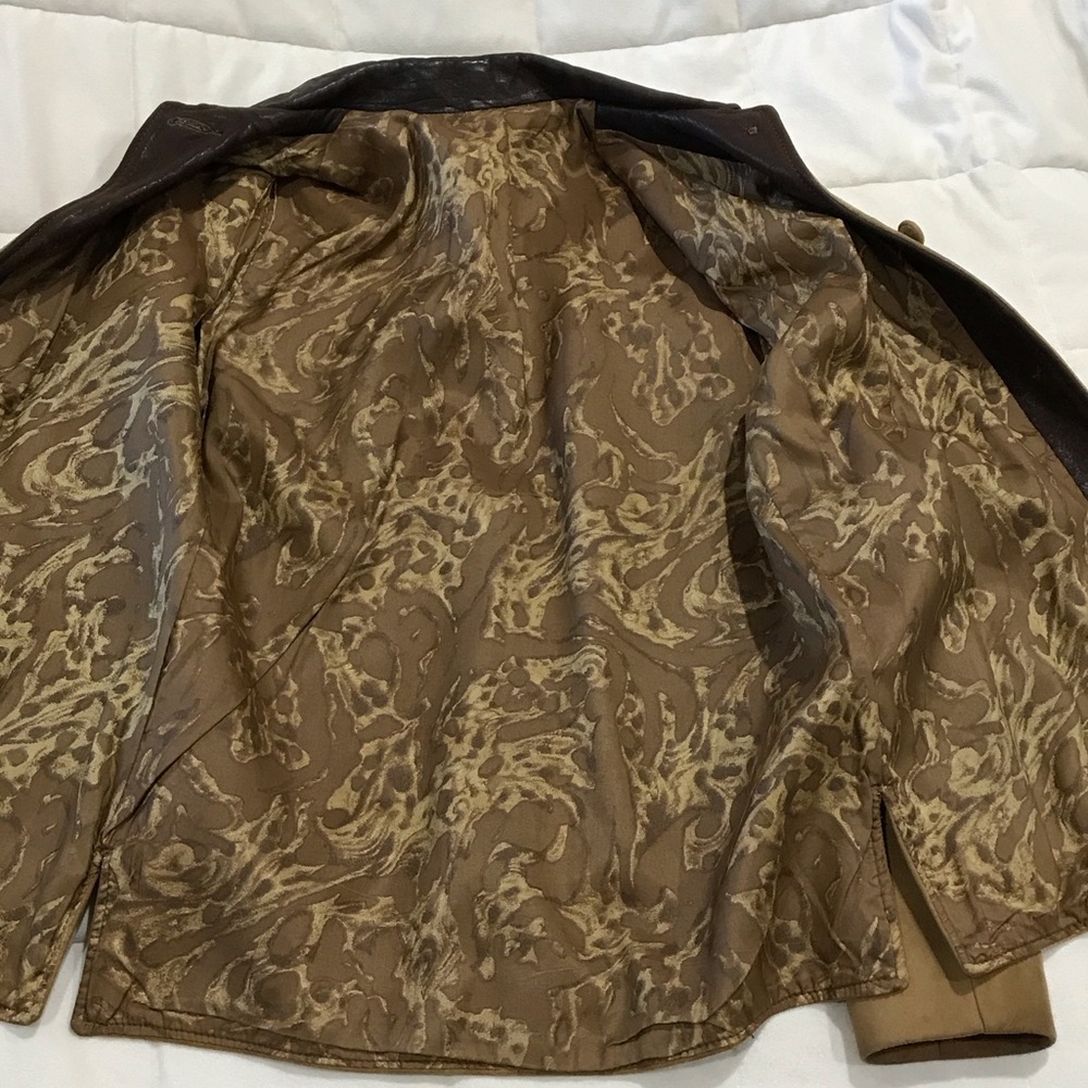 Vintage Joo-Kay Classic Tan and Brown Leather Jacket size 12 - Picture 14 of 14